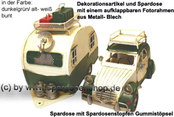 Nostalgie Wohnwagen- Gepann dunkelgrün D Nostalgie Wohnwagen- Gepann dunkelgrün D
